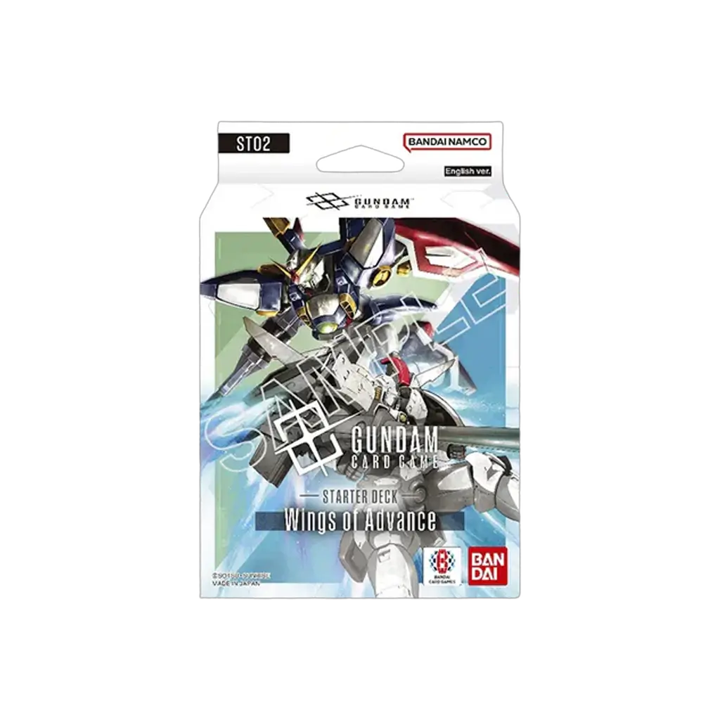 Gundam TCG Starter-Deck ST02 Wings of Advance – Einzelpackung mit Heero Yuy & Wing Gundam
