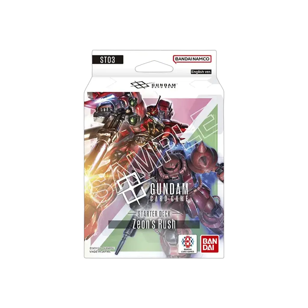 Gundam TCG Starter-Deck ST03 Zeon’s Rush – Einzelpackung mit Char Aznable & Zaku II