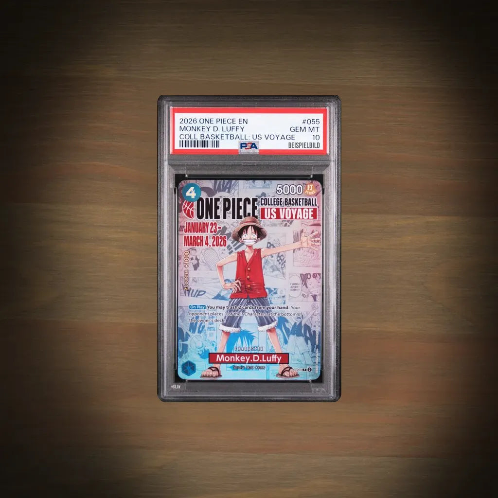 One Piece Monkey D. Luffy P-055 College Basketball US Voyage Promo PSA 10 EN