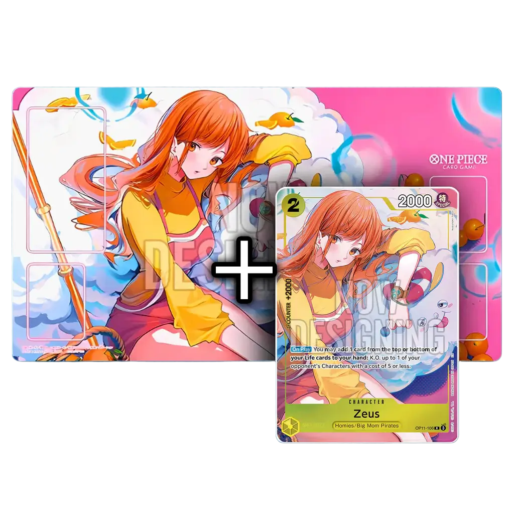 ナミ×ゼウス プレイマット BANDAI バンフェス2025 One Piece Nami Zeus Playmat BANDAI CARD Fest 2025 Multicolor