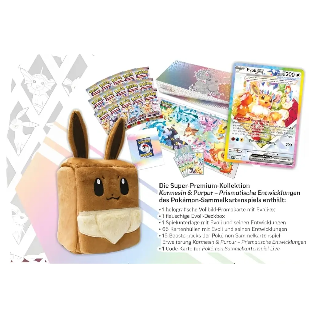 Pokémon - Karmesin & Purpur Prismatische Entwicklungen Super Premium Kollektion Inhalt