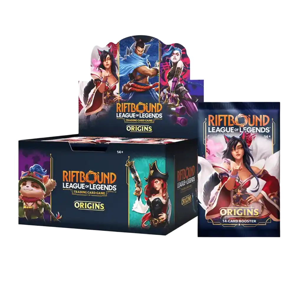 Riftbound League of Legends TCG Origins Booster Display Englisch mit 24 Boostern – offizielles Riot Games TCG