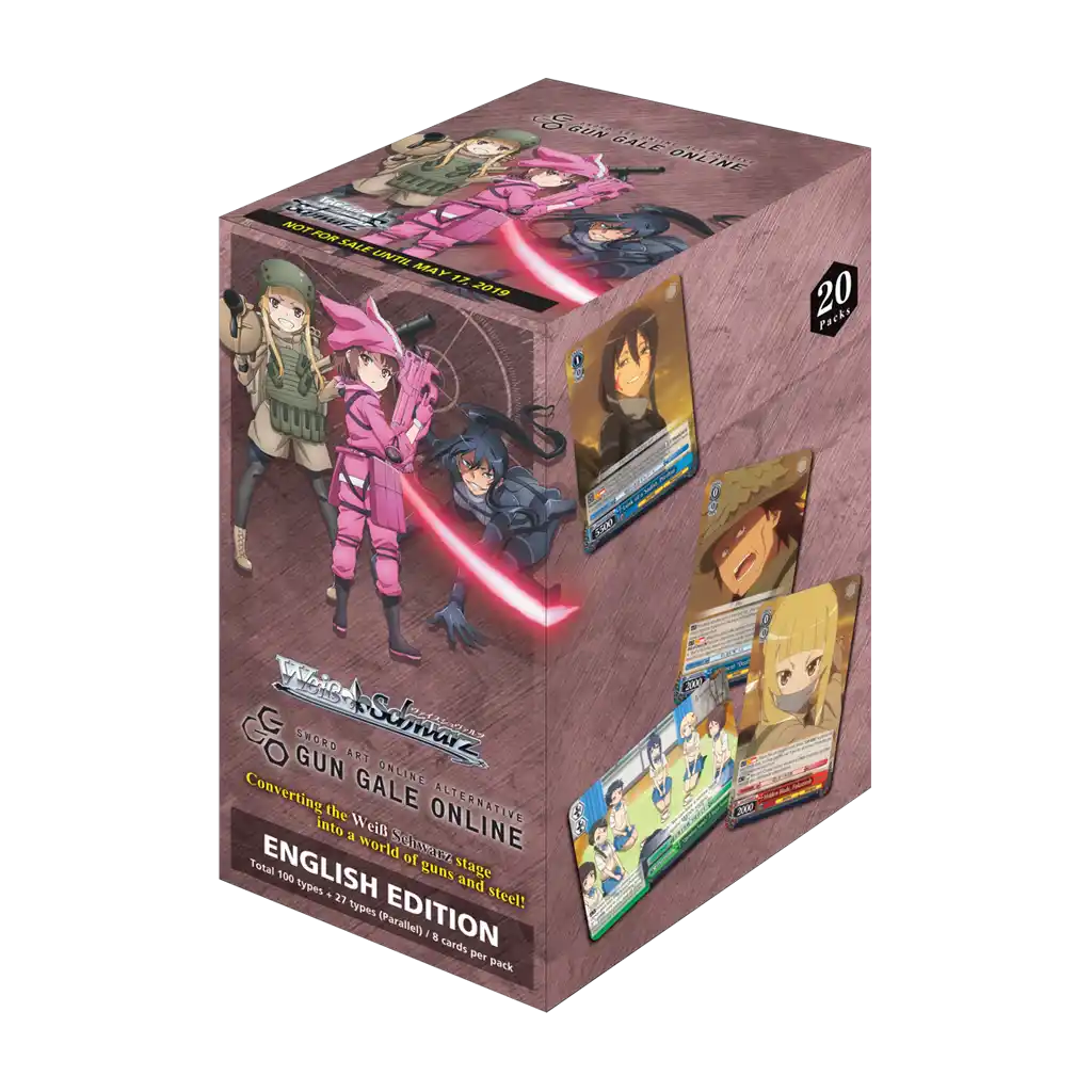 Weiß Schwarz Gun Gale Online Reprint Booster Display Englisch mit 20 Packs – Sword Art Online Alternative TCG.