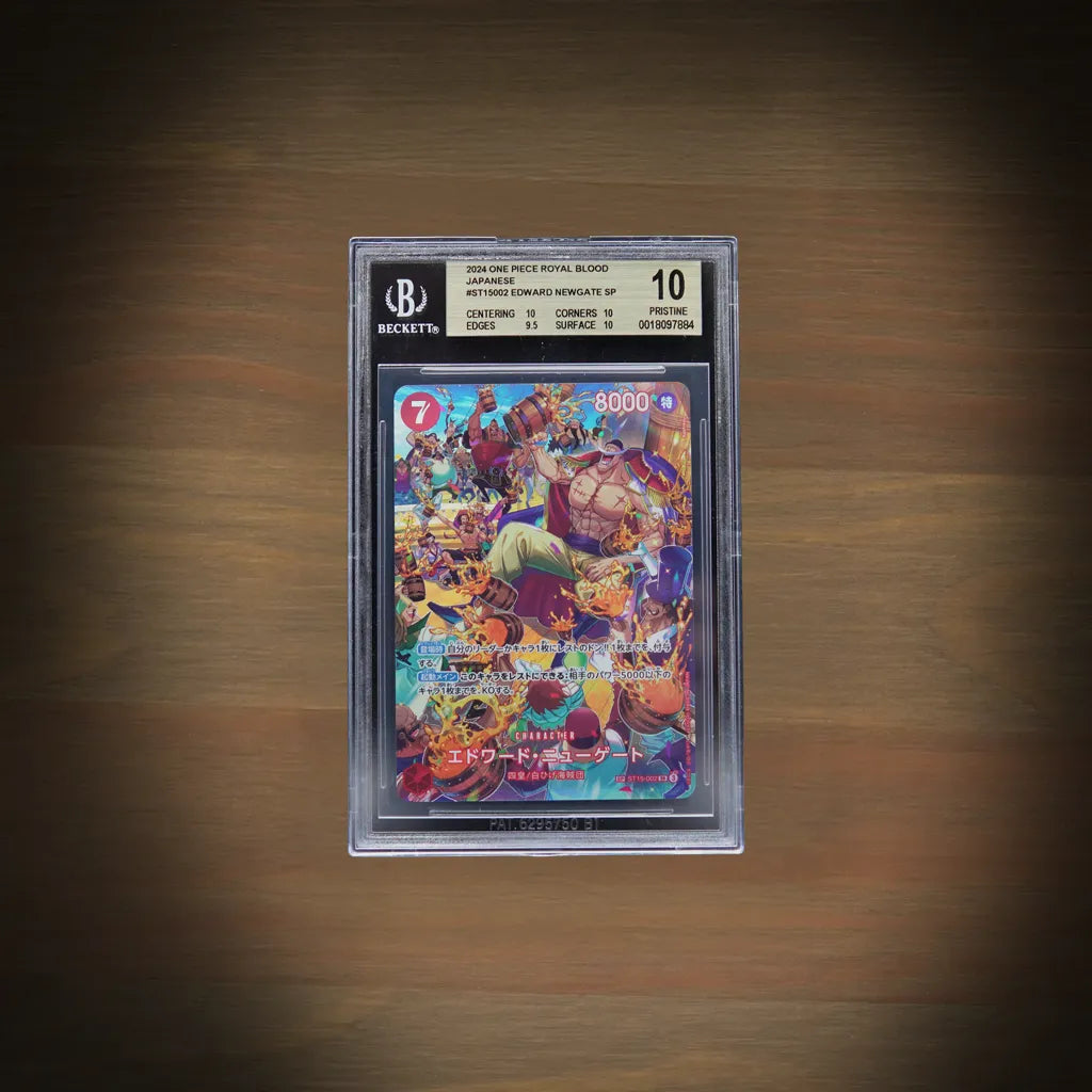 Edward Newgate ST15-002 Special Card aus OP10 Royal Blood auf Japanisch bewertet mit BGS 10 Pristine