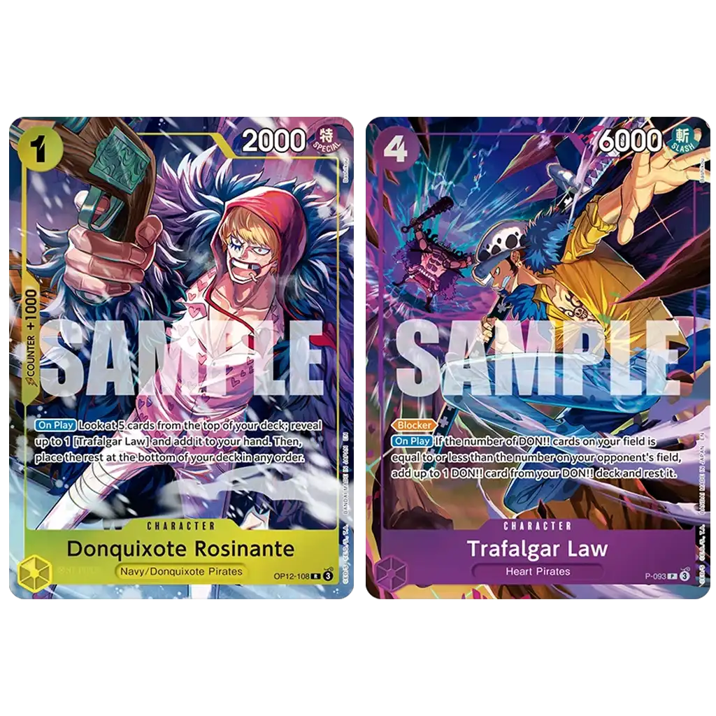 One Piece Card Game IB-06 Illustration Box Rosinante und Trafalgar Law Promo-Karte und AA Karte