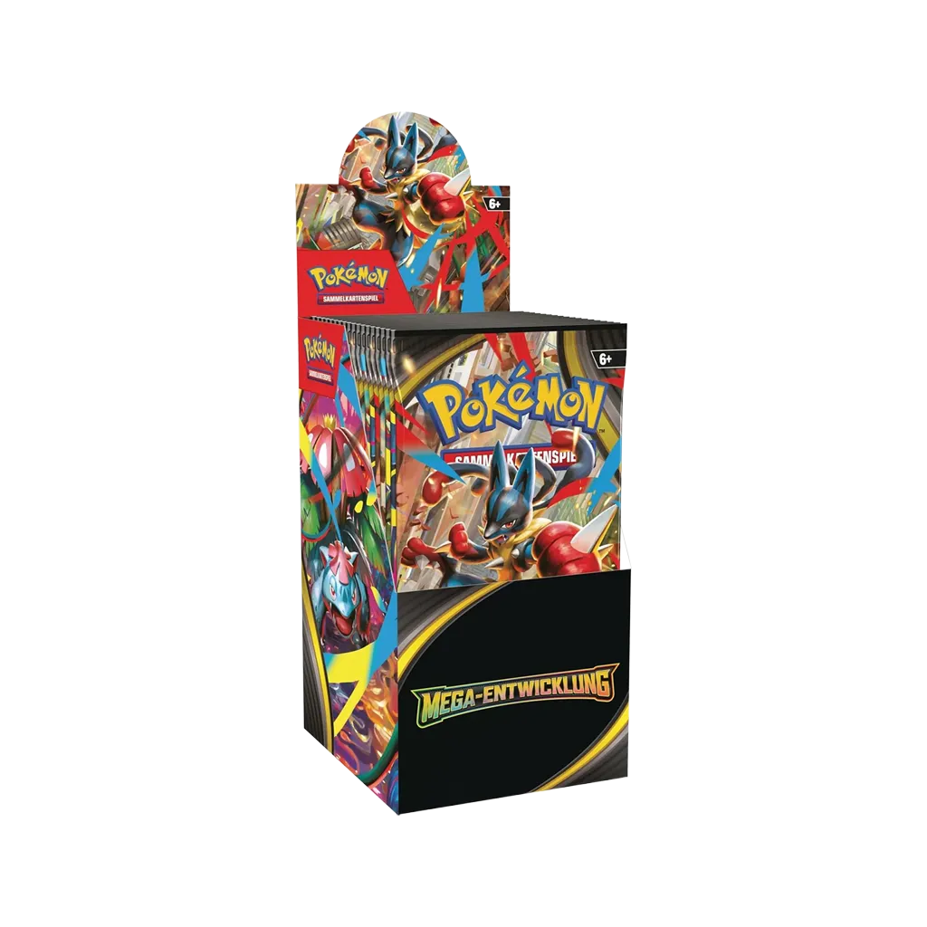 Pokemon Mega-Entwicklung ME01 Booster Display mit 18 deutschen Boosterpacks