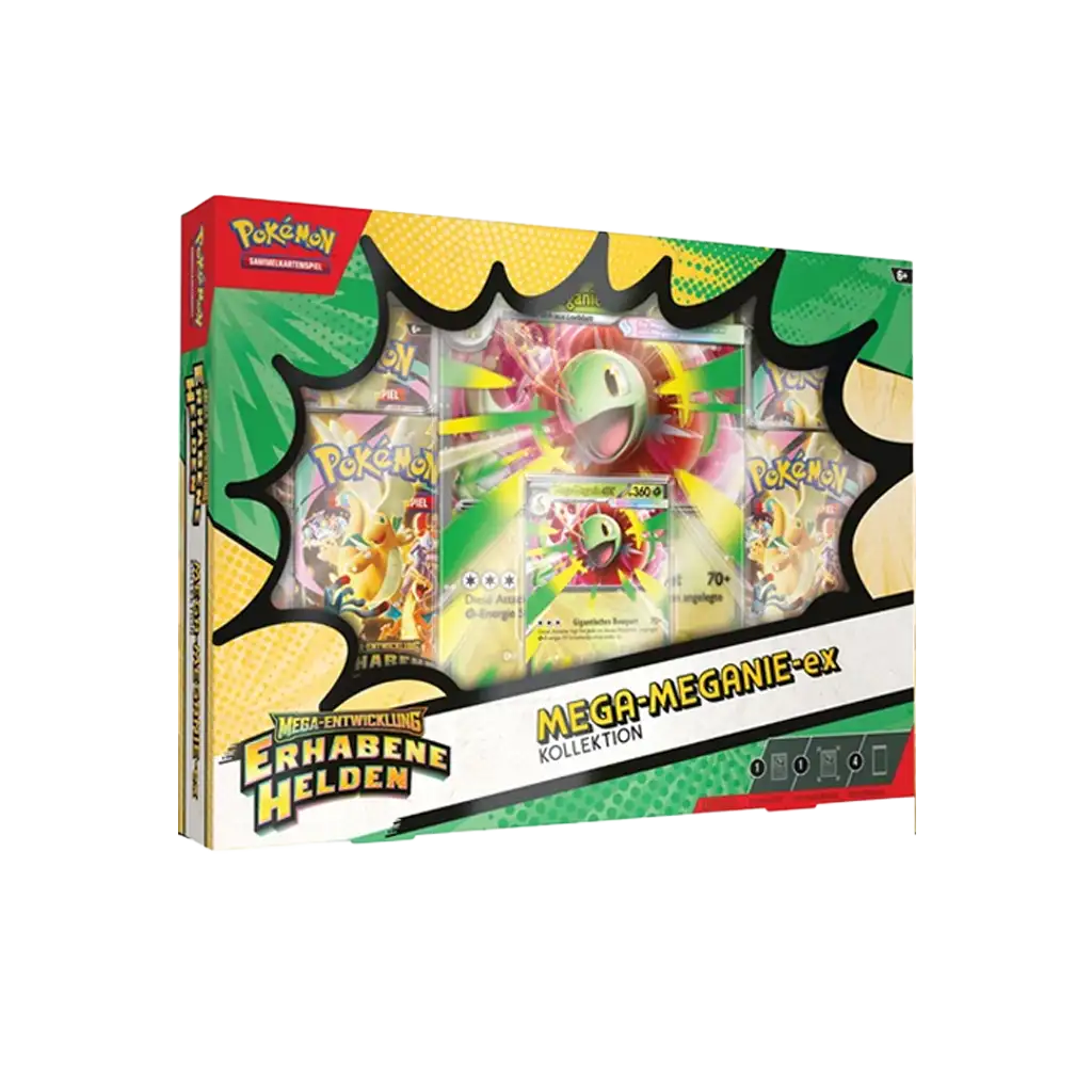 Pokemon Erhabene Helden Mega Meganie ex Kollektion Deutsch mit Booster Packs und Promokarte
