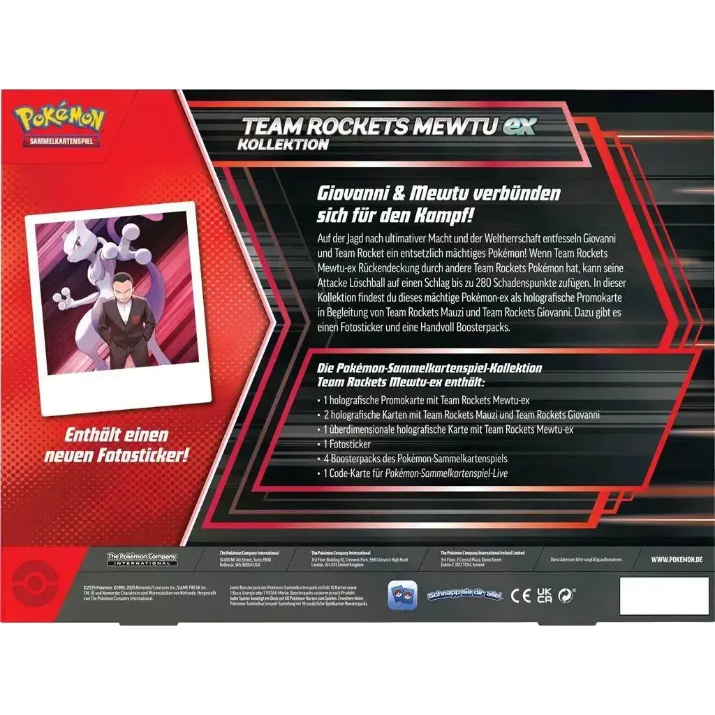 Pokemon – Karmesin & Purpur Ewige Rivalen – Team Rockets Mewtu-ex Box rückseite inhalt