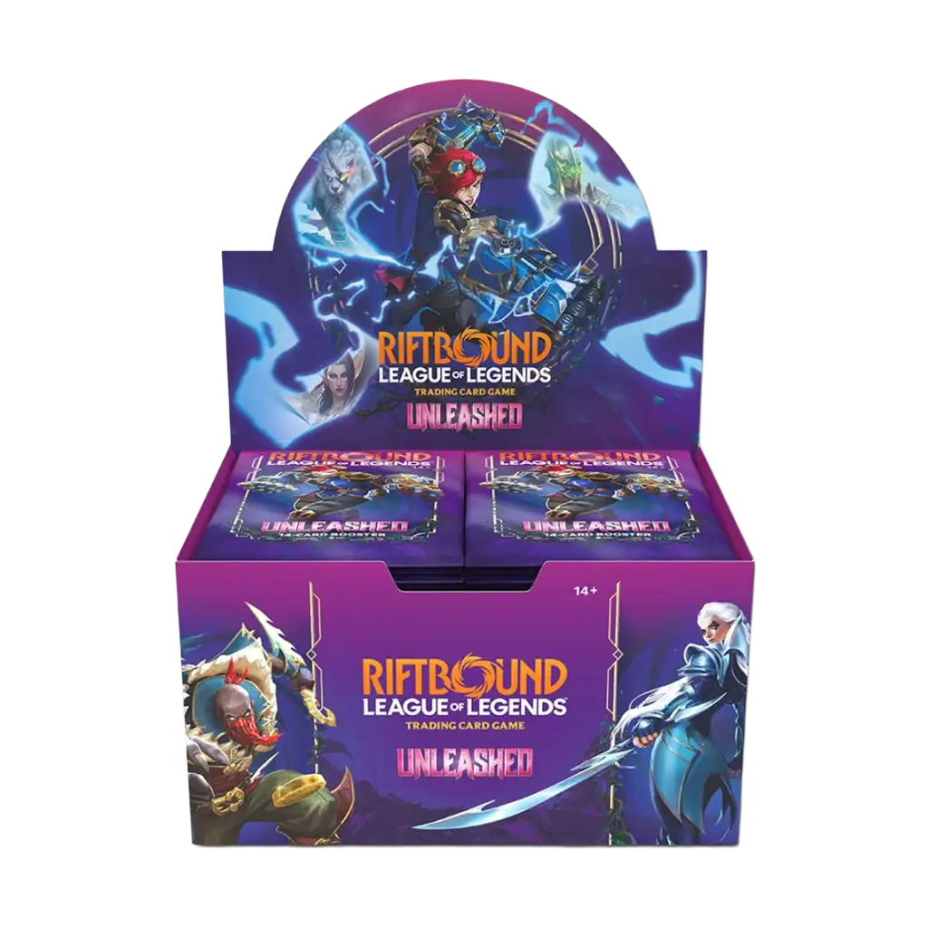 Riftbound League of Legends Unleashed Booster Display Englisch mit 24 Booster Packs