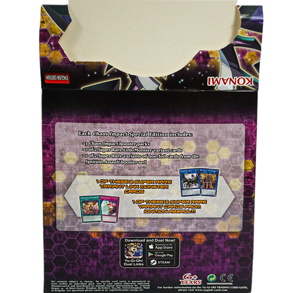 Yugioh Chaos Impact Special Edition  display rückseite