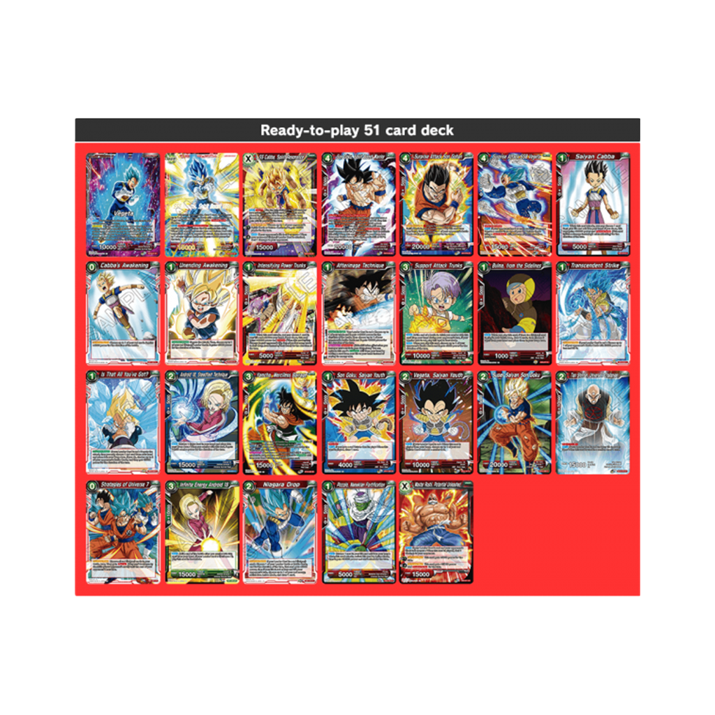 Dragonball Super Card Game - Starter Deck 15 Pride of the Saiyans SD15 Karteninhalt