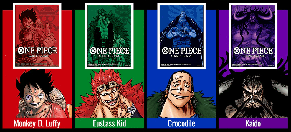 One Piece Card Game Official Sleeve 1 Assorted 4 Kinds Sleeves