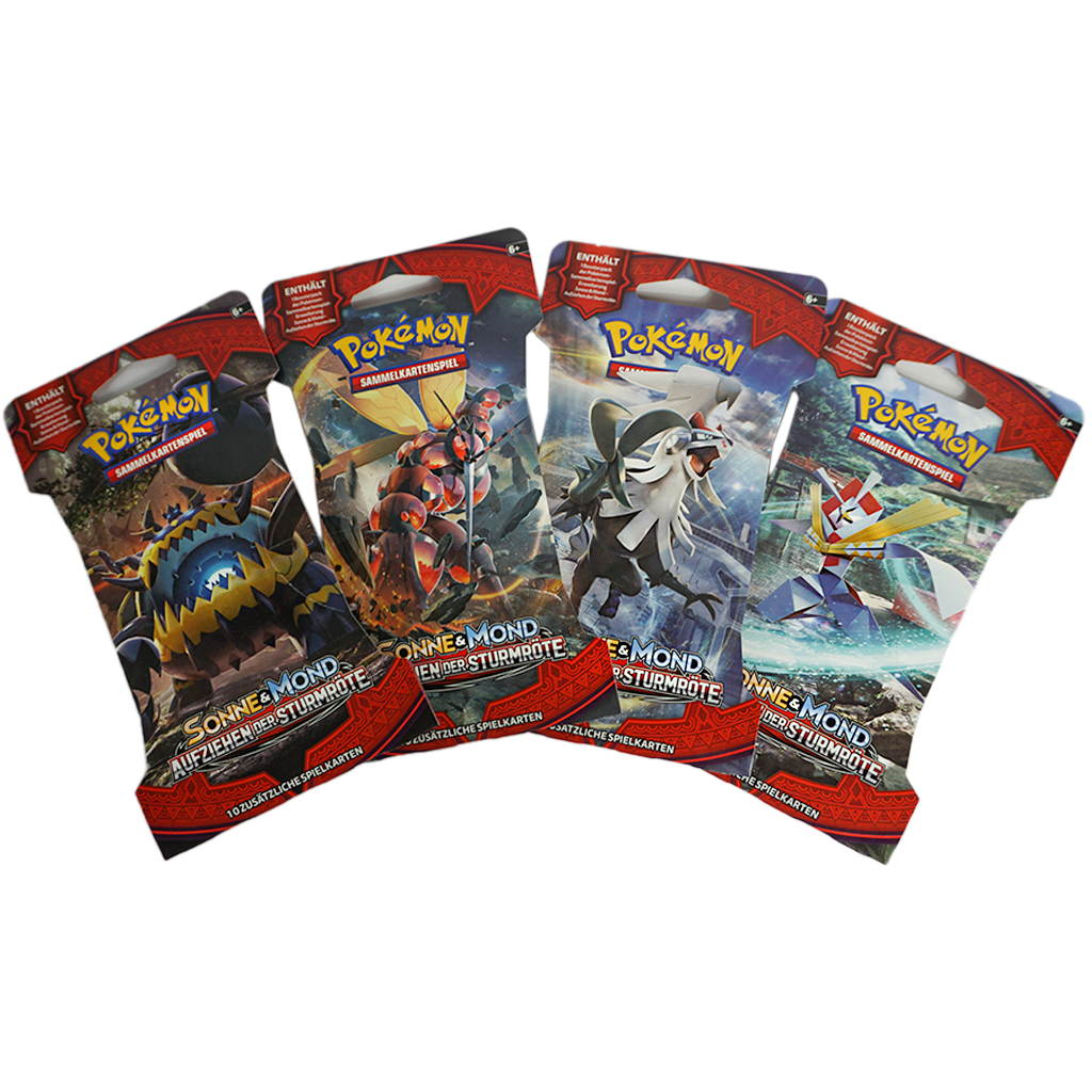 Pokemon Sonne & Mond Aufziehen der Sturmröte Sleeved Booster artworkset
