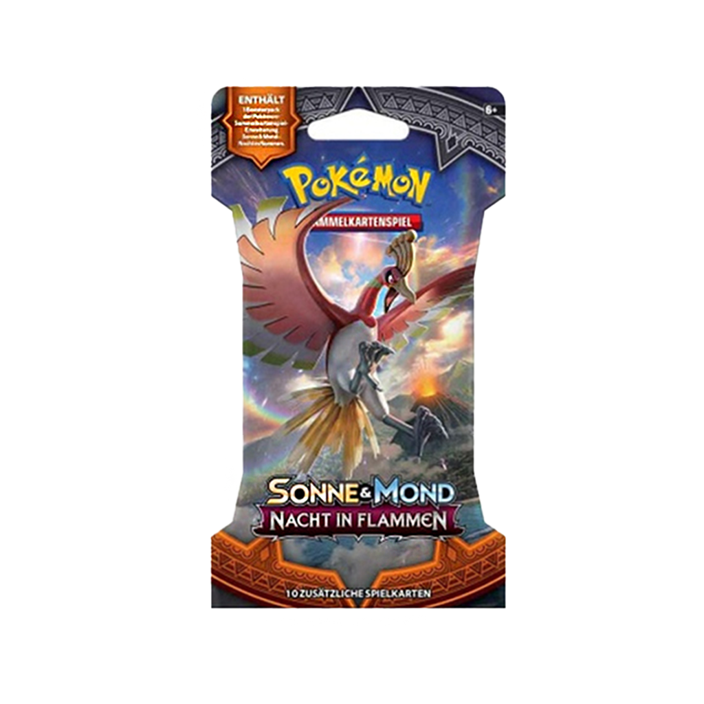 Pokemon Sonne & Mond Nacht in Flammen Sleeved Booster Ho Oh Artwork