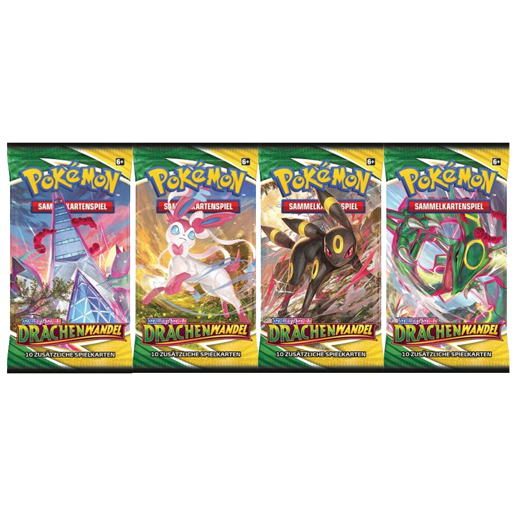 Pokemon Schwert & Schild Drachenwandel Booster artwork set