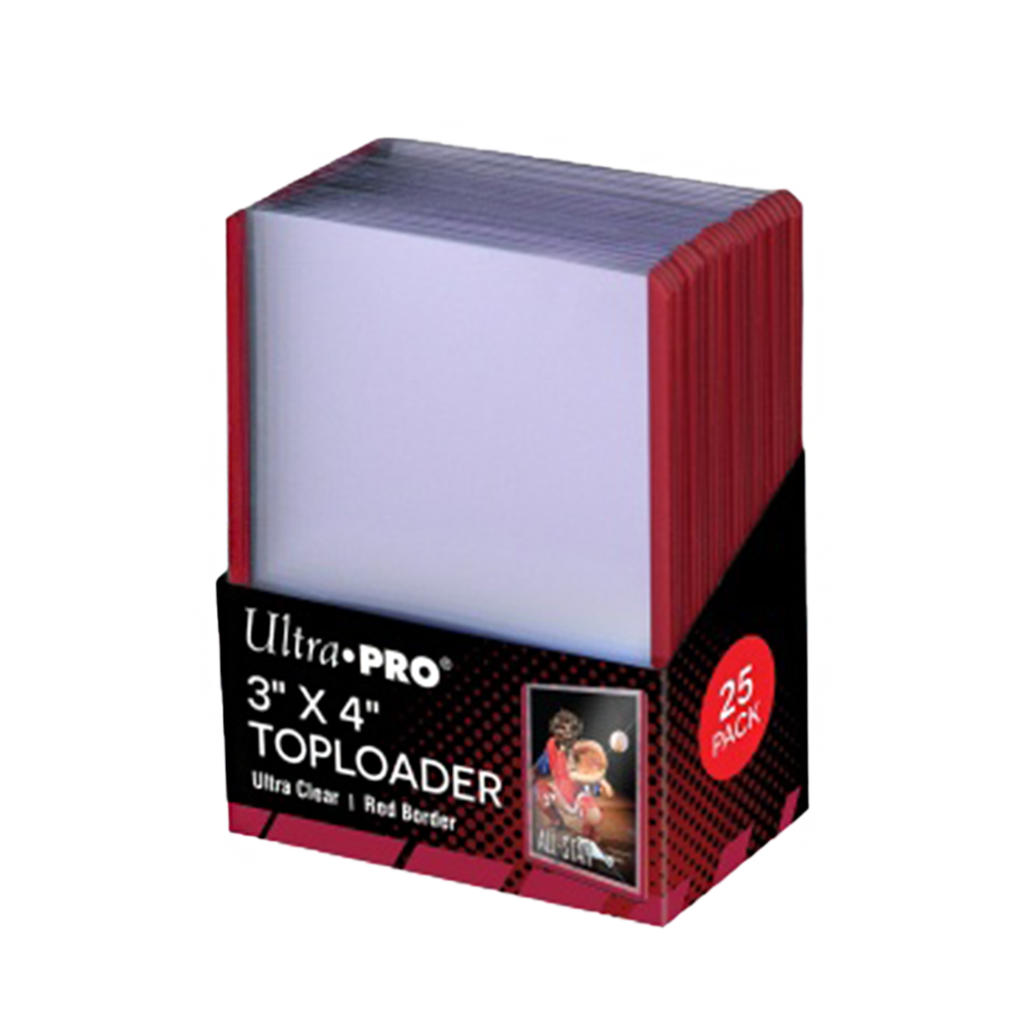 UltraPro Regular Toploader Rot 3" x 4" 25 stk.
