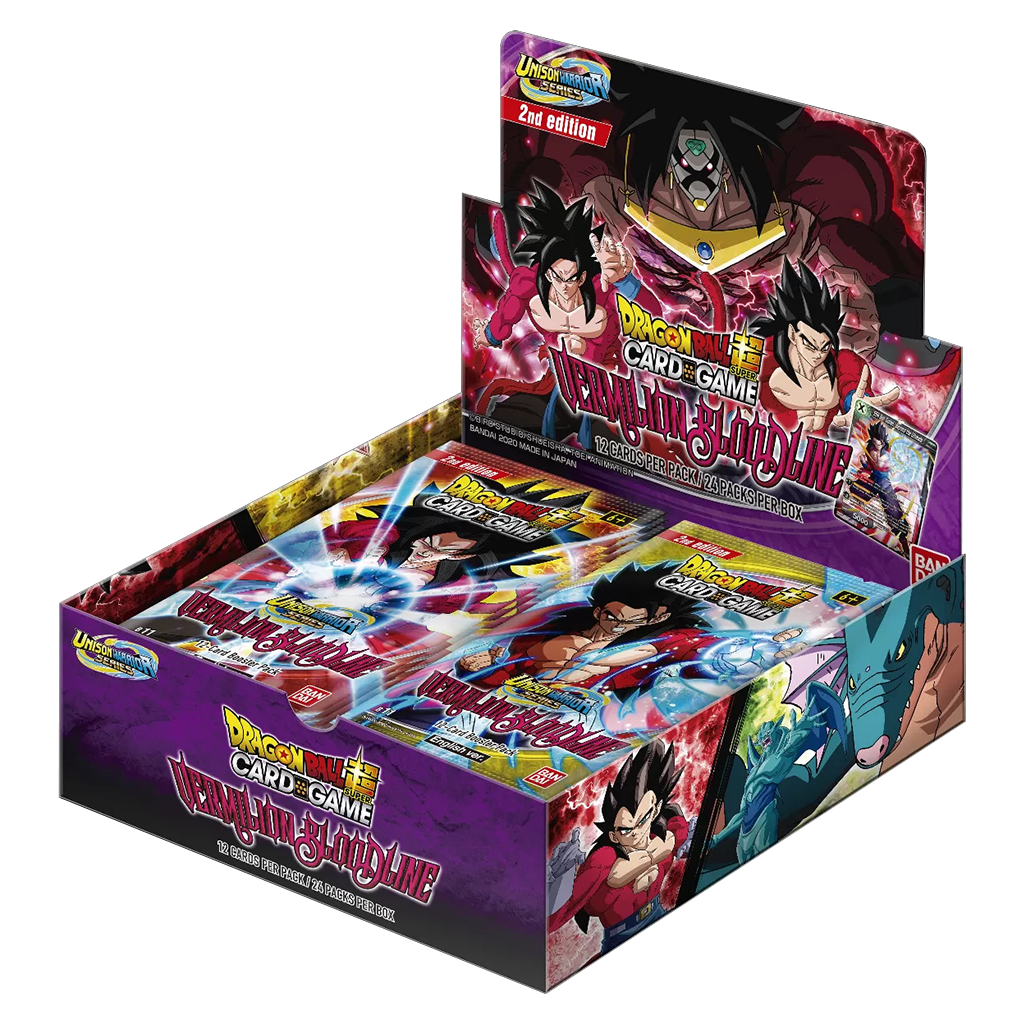 Dragonball super card game Vermillion Bloodline 2nd Edition Display