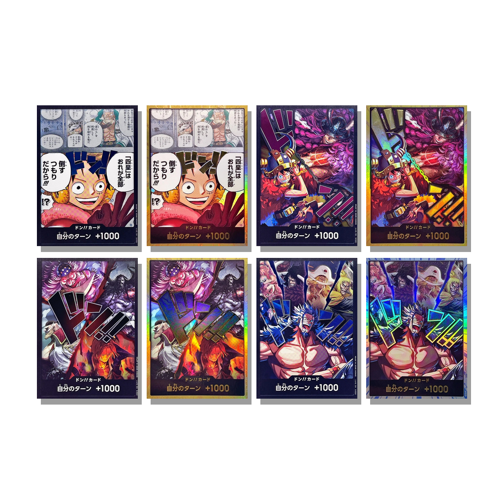 DON!!-Karten Acht japanische One Piece Card Game OP-17 DON!!-Karten mit Standard-, Gold- und Sonderrahmen