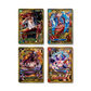 Gold-SP-Karten: Vier japanische OP-17 Gold SP Karten mit Shanks, Buggy, Marshall D. Teach und Monkey D. Luffy.