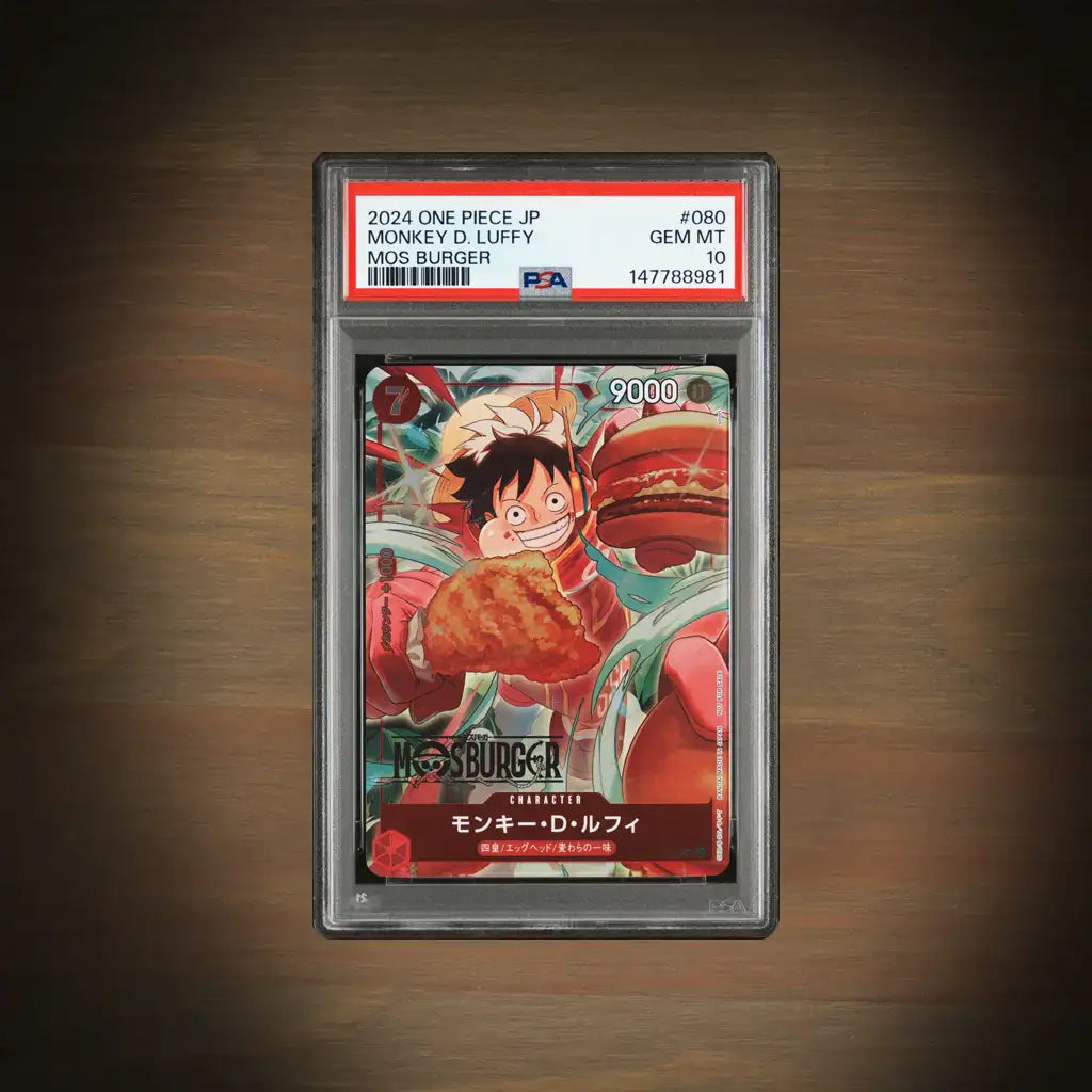 One Piece Monkey D Luffy MOS Burger Promo #080 PSA 10 Japanese Card
