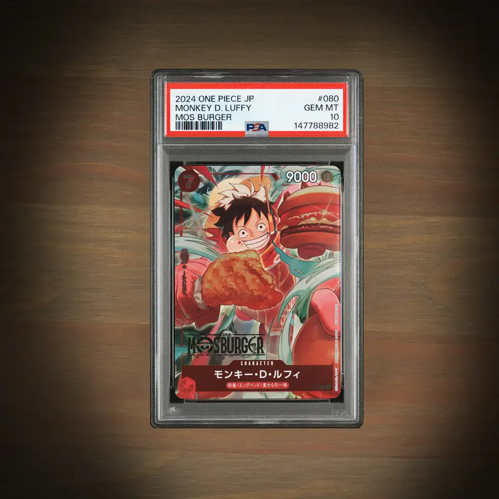 One Piece Monkey D Luffy MOS Burger Promo #080 PSA 10 Japanisch