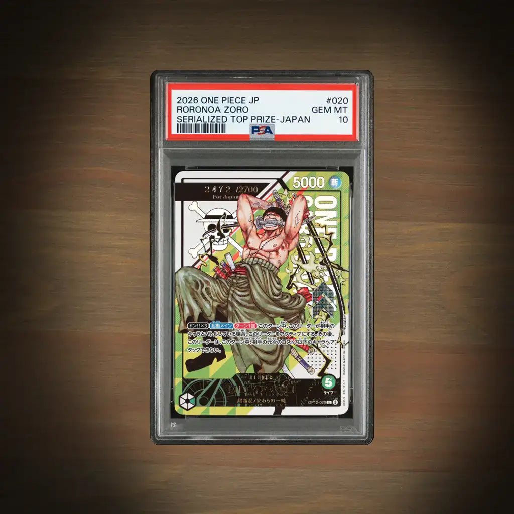 Roronoa Zoro OP12-020 Serial Promo PSA 10 One Piece Card Game Flagship Battle Winner