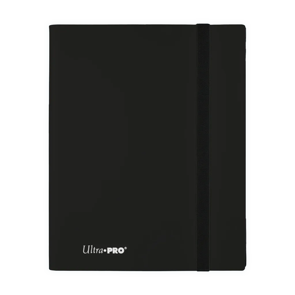 Ultra PRO Eclipse 9-Pocket PRO-Binder Jet Black für 360 Sammelkarten mit elastischem Verschlussband