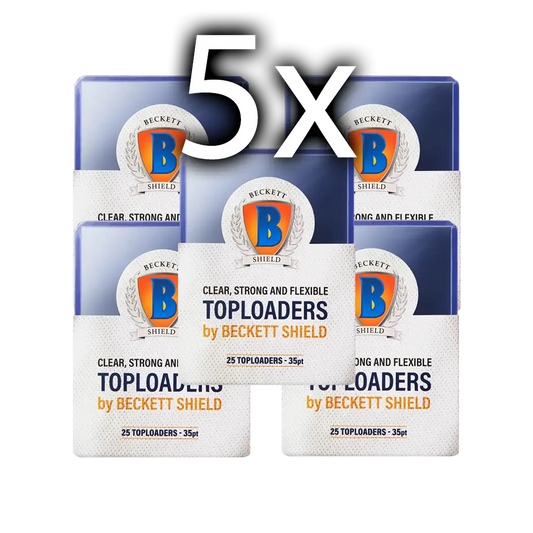 5 x Beckett Shield Toploader Sparbundle