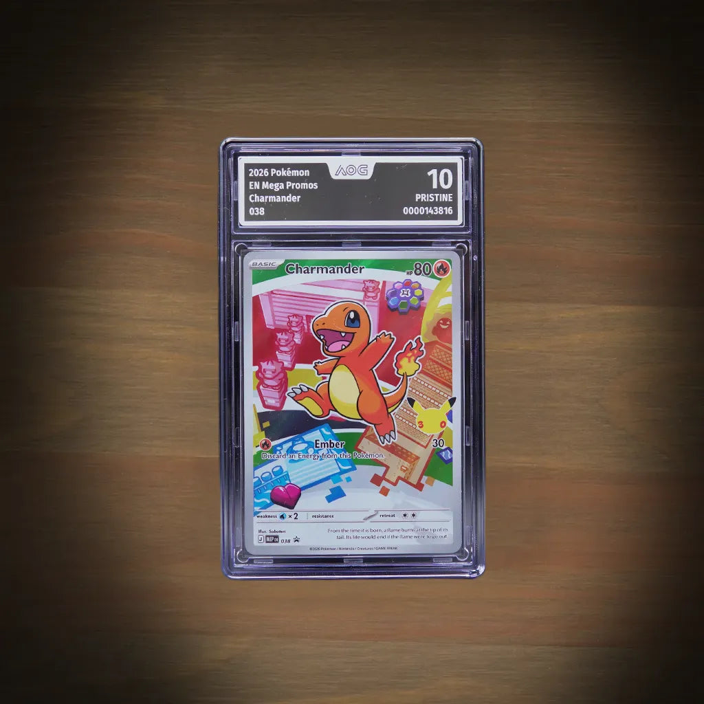 Pokemon Charmander MEP 038 AOG 10 Pristine EN Zertifikat 0000143816