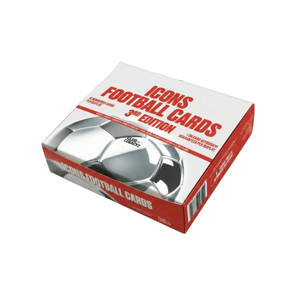 Club Legacyz Icons Football Cards 3rd Edition Display Box mit garantiertem Autogramm und nummerierten Karten