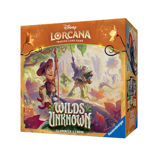Disney Lorcana Wilds Unknown Illumineer's Trove Englisch mit 8 Boostern und Zubehör
