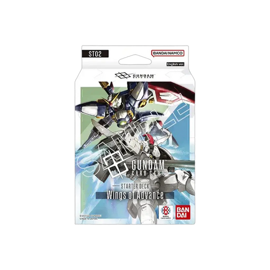 Gundam TCG Starter-Deck ST02 Wings of Advance – Einzelpackung mit Heero Yuy & Wing Gundam