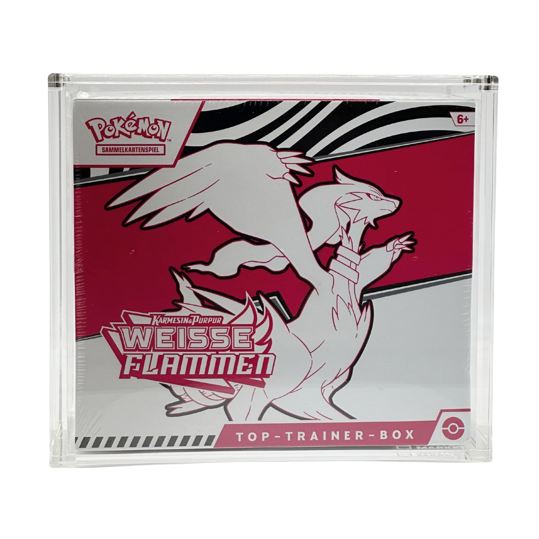 Acryl Case magnetisch – Schutzbox für Pokémon Top Trainer Box (TTB / ETB) - Klare Premium Acrylbox für sealed Sammlungen