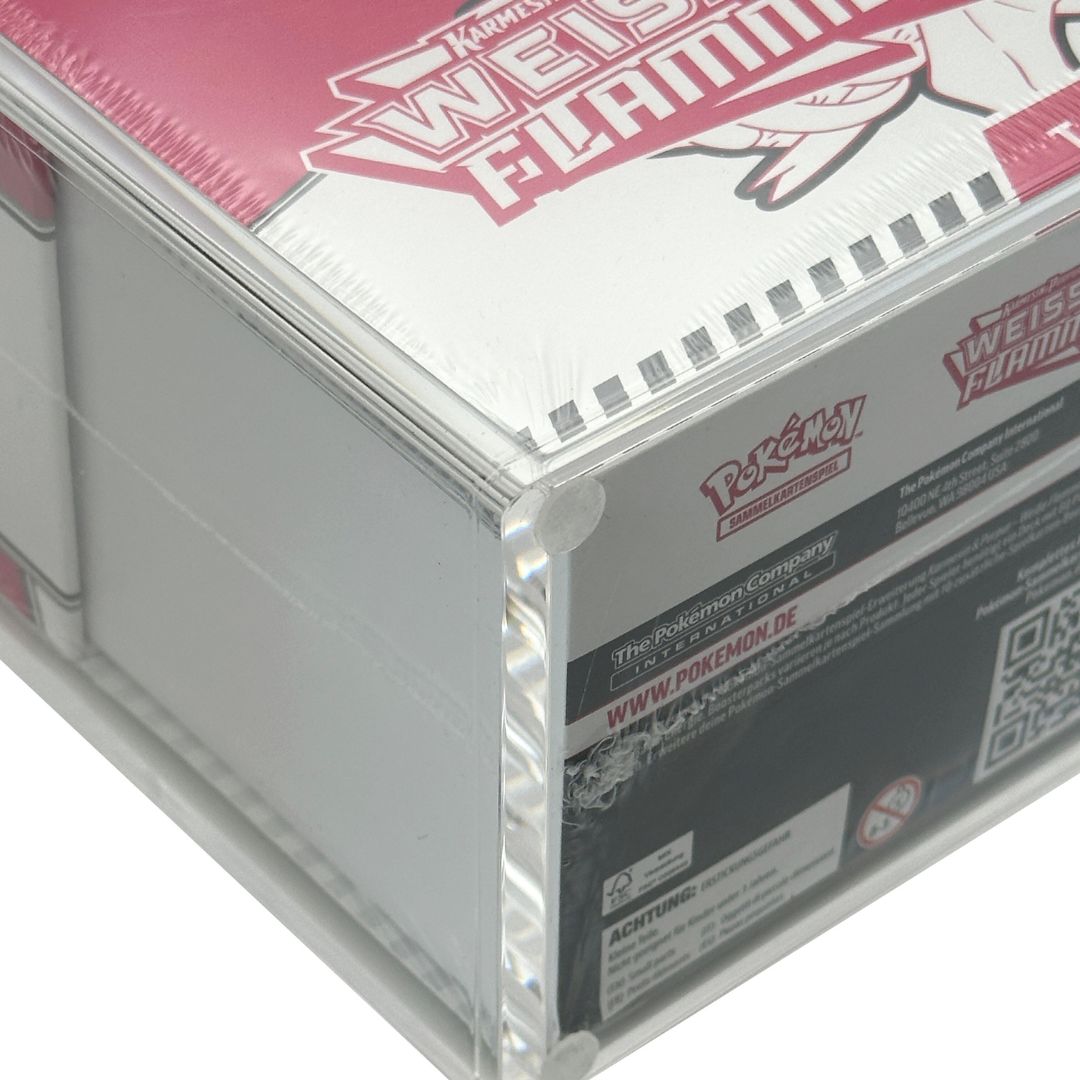 Acryl Case magnetisch – Schutzbox für Pokémon Top Trainer Box (TTB / ETB) - Klare Premium Acrylbox für sealed Sammlungen