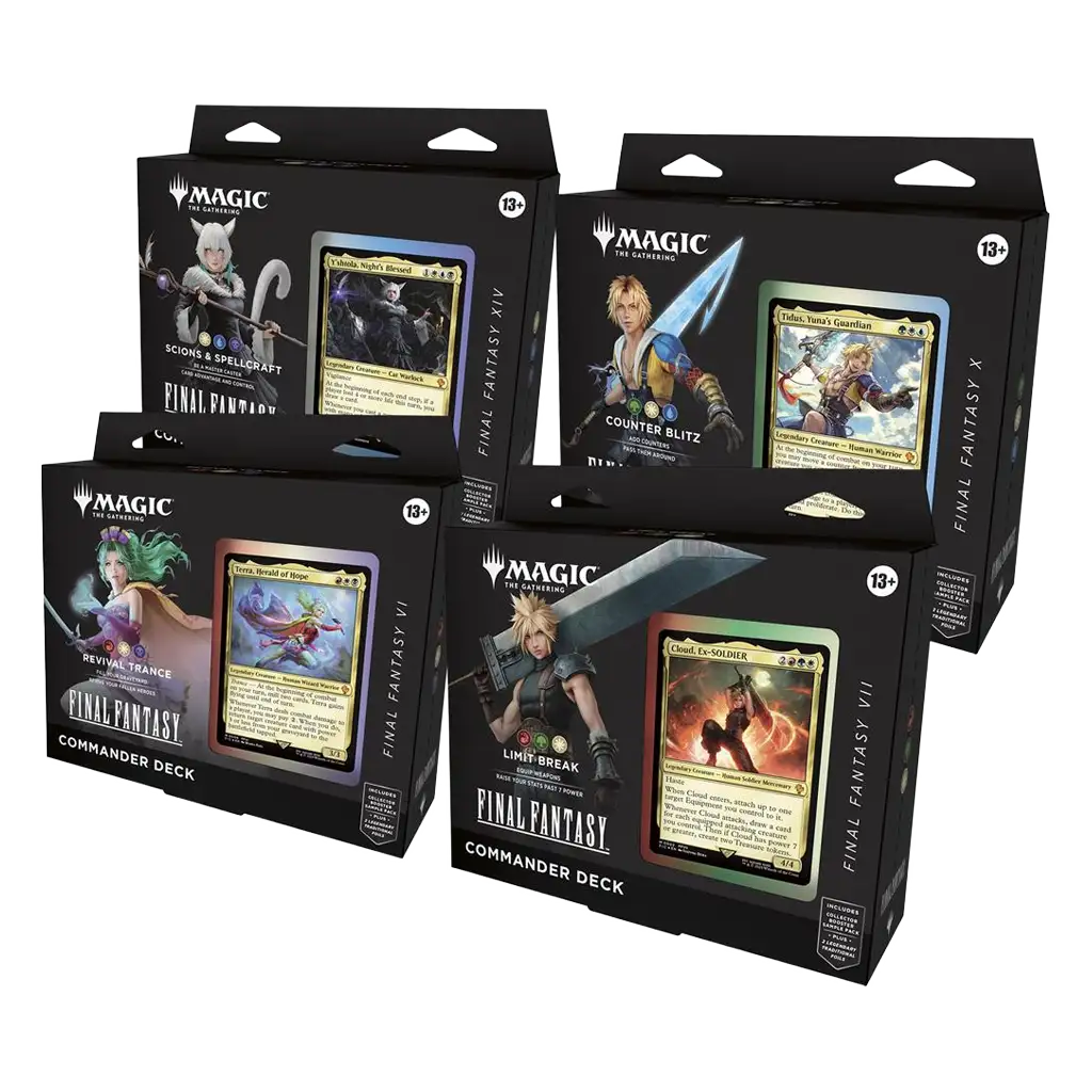 MTG Final Fantasy Commander Deck Set alle 4 Decks Deutsch