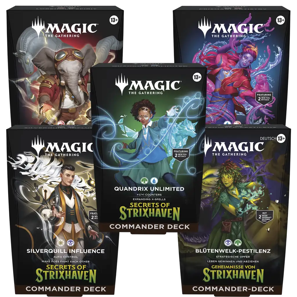 MTG Strixhaven Commander Deck Display Englisch mit 5 kompletten Decks