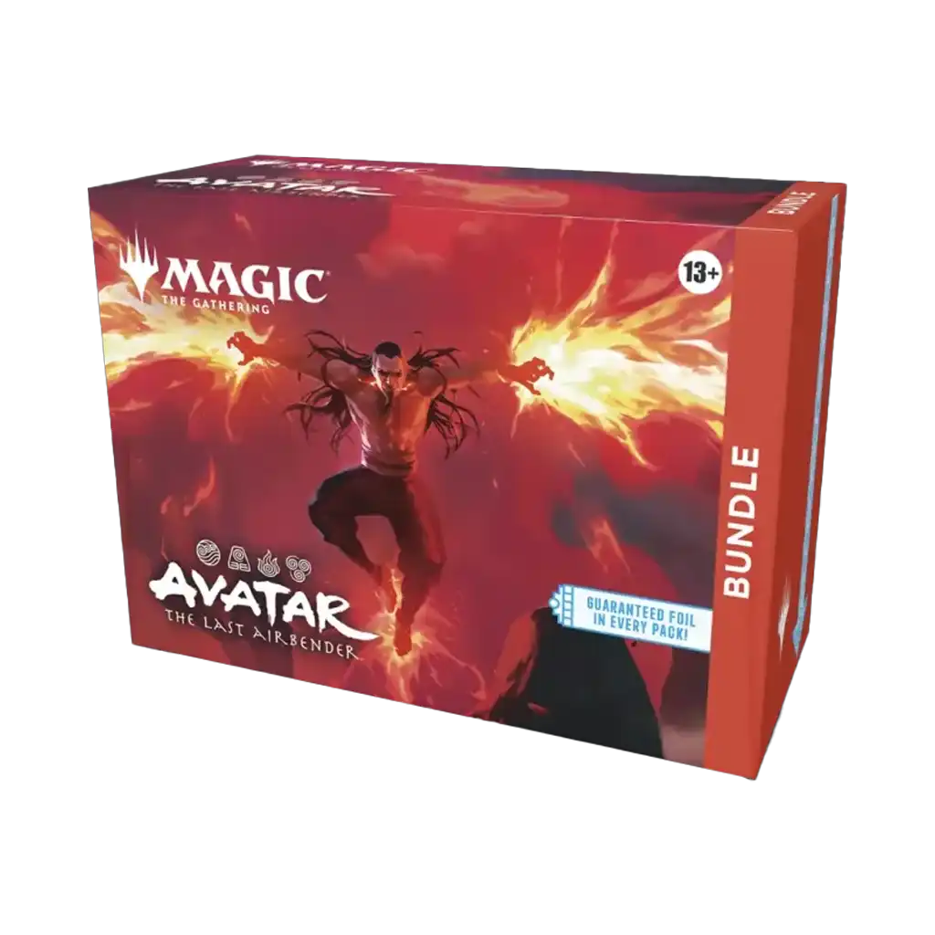 Magic: The Gathering – Avatar: The Last Airbender Bundle Englisch mit 9 Boostern, Promo-Karte und Avatar-Designbox.
