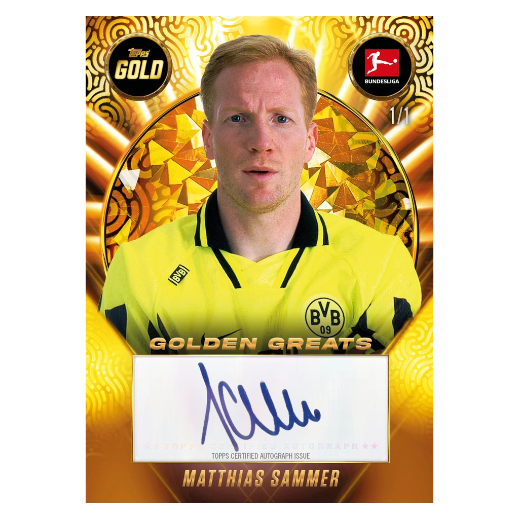 Matthias Sammer Golden Greats Autogrammkarte als 1-of-1