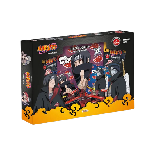 Naruto Mythos TCG Konoha Shidō Itachi und Kisame Special Pack 2nd Edition Englisch mit 4 Boostern und exklusiven Promokarten