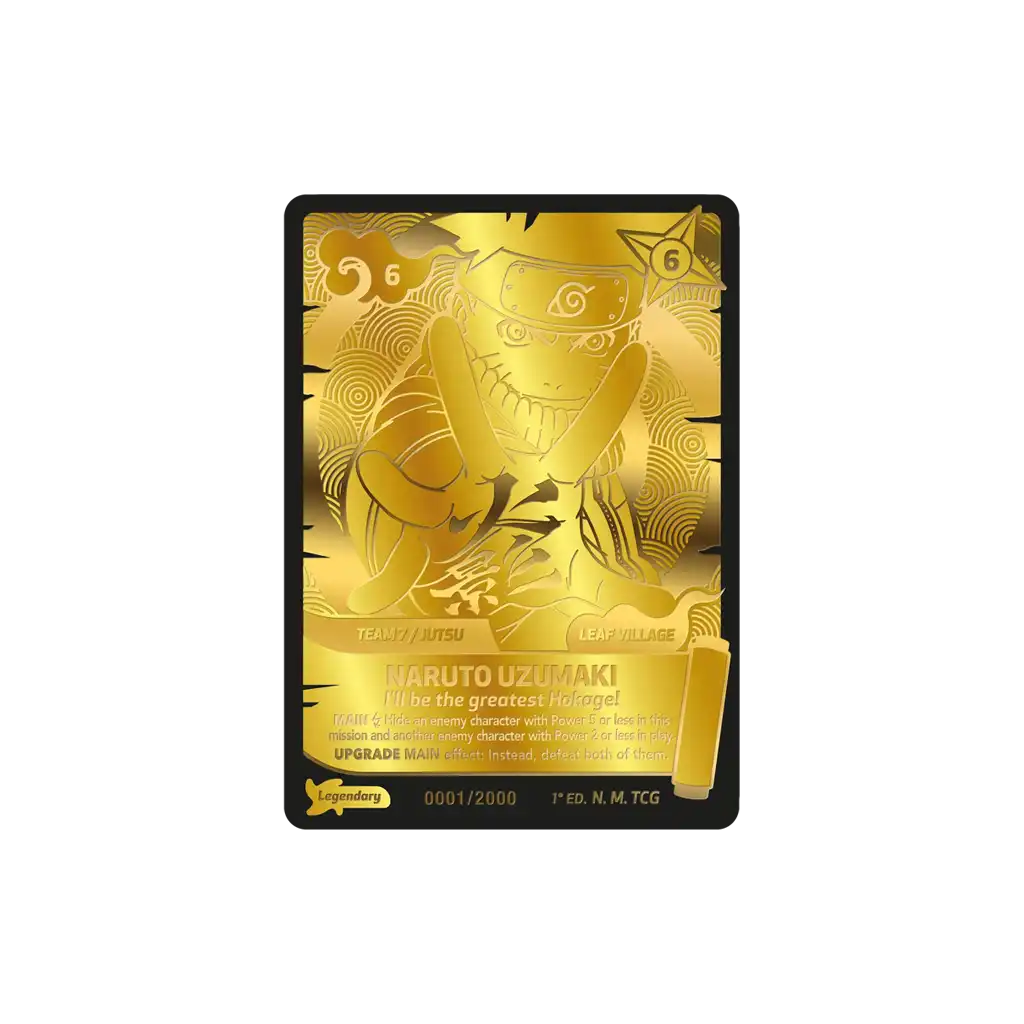 Naruto Mythos TCG Legendary Gold Naruto Uzumaki Karte aus Konoha Shido 