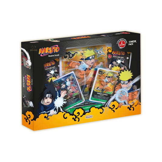 Naruto Mythos TCG Starter Box Naruto 1st Edition Englisch mit Booster Packs aus Konoha Shidō