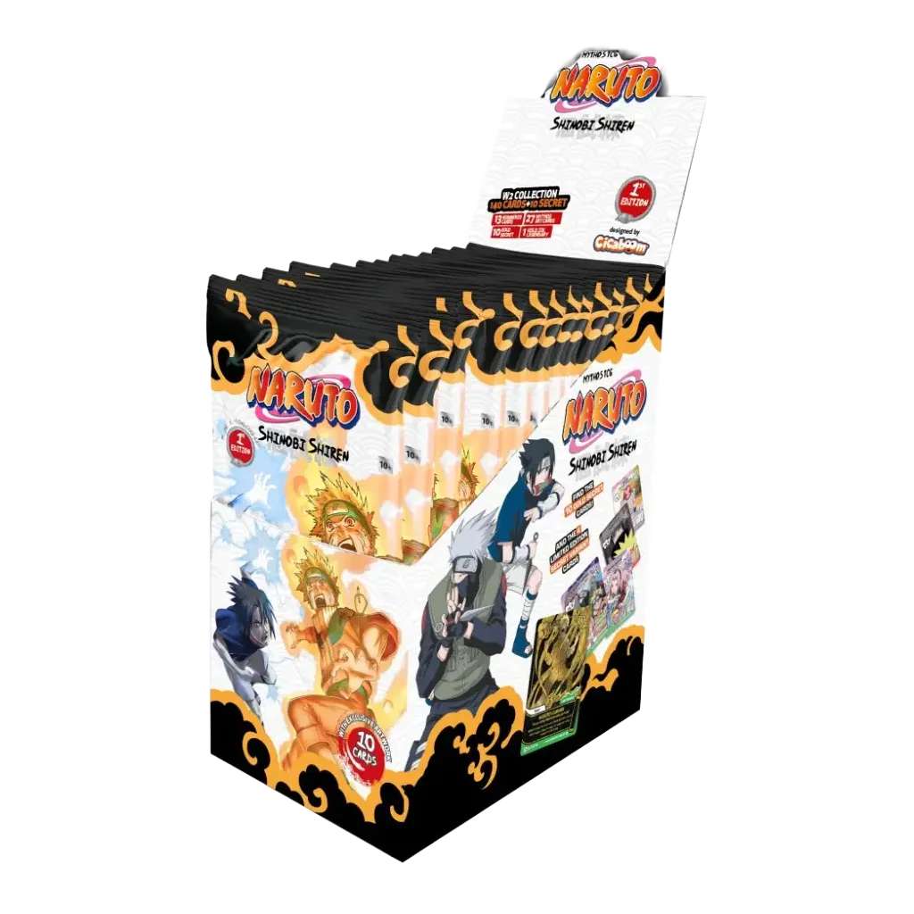 Naruto Mythos Shinobi Shiren Set 2 Booster Display mit 24 Boostern – englische 1st Edition
