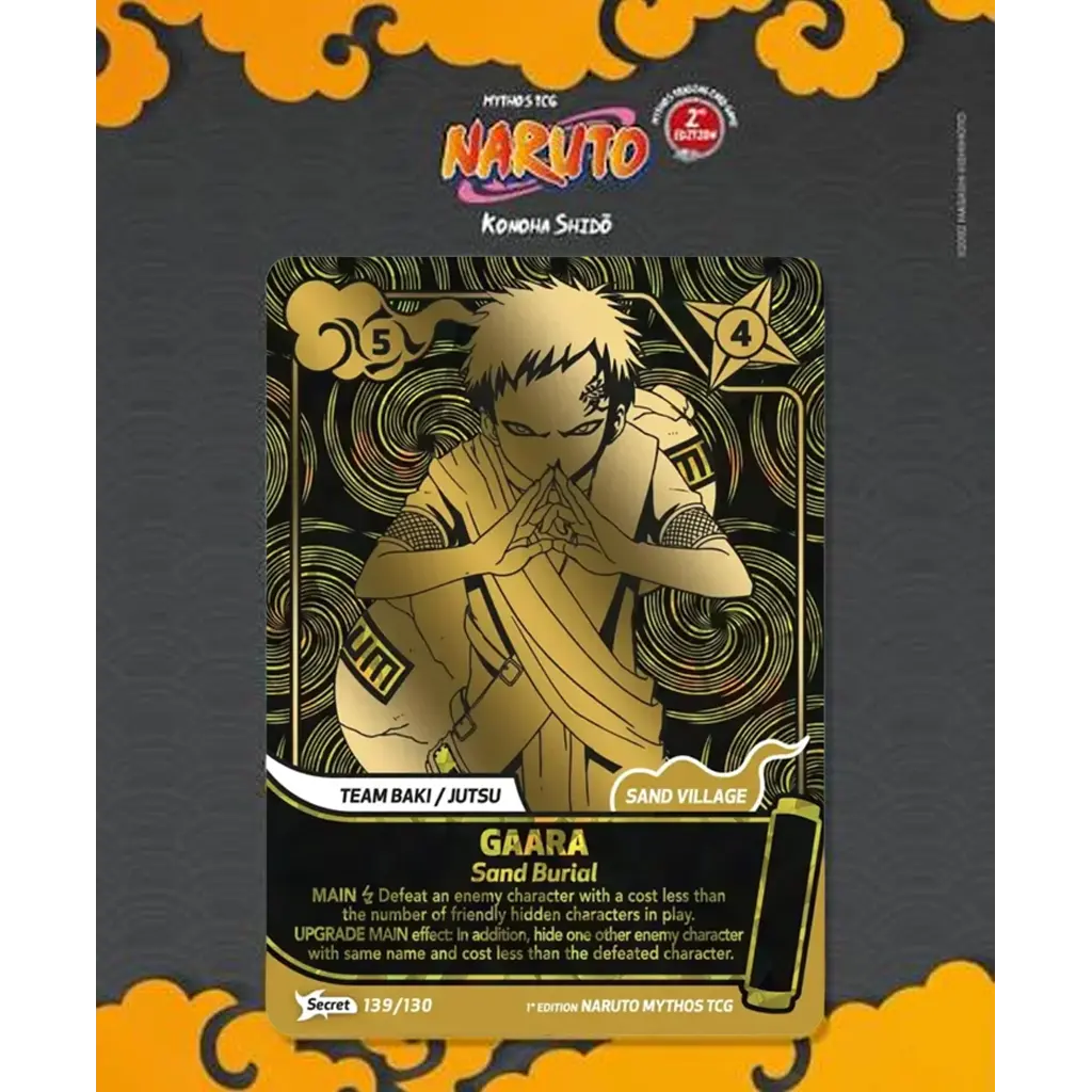 Naruto mythos 2nd Edition Gaara secret Rare