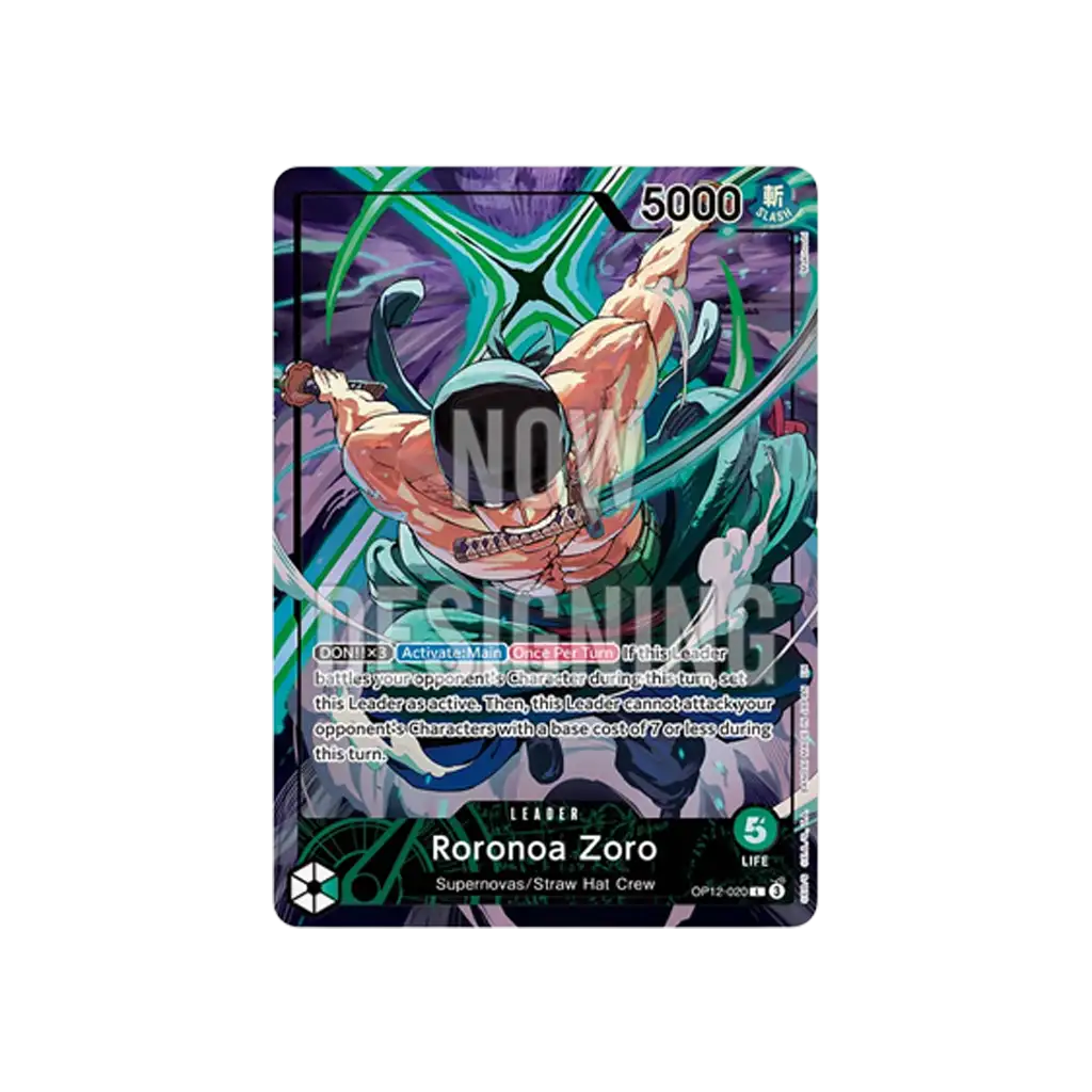 One Piece Card Game - Official Playmat Bandai Card Games Vol. 4 - Roronoa Zoro OP12-020 Leader [EN]