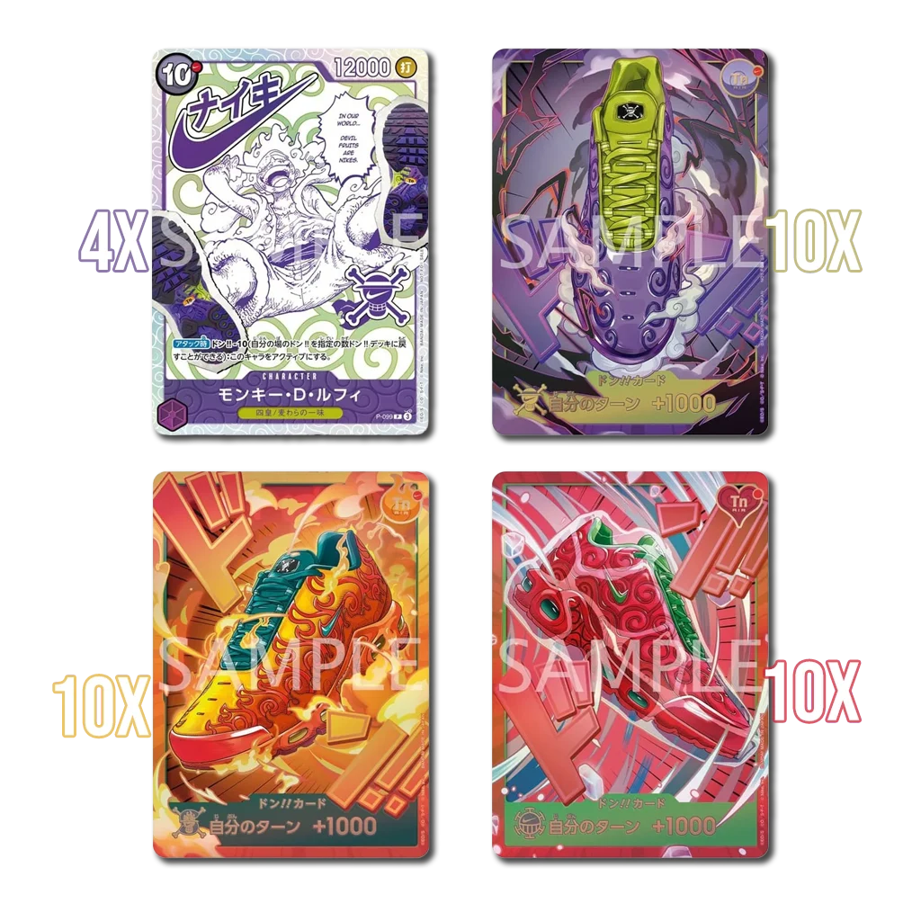 One Piece x Nike Premium Card Collection mit 34 japanischen Promokarten