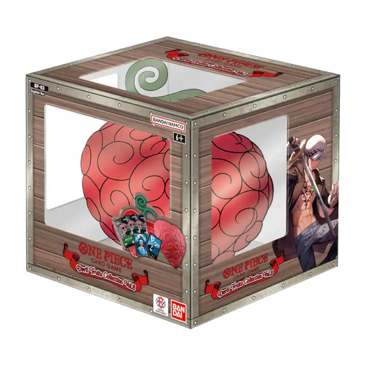 One Piece Card Game Devil Fruits Collection Vol. 3 DF-03 Englisch – Teufelsfrucht Box mit 3 Booster Packs, DON!!-Karte und 10 Sleeves