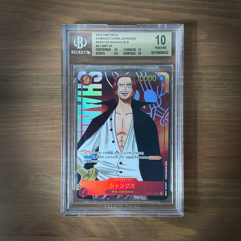 Shanks One Piece Karte One Piece TCG Romance Dawn Shanks OP01-120 SEC japanese Alt Art BGS  Pristine 10 | www.theconservative.online