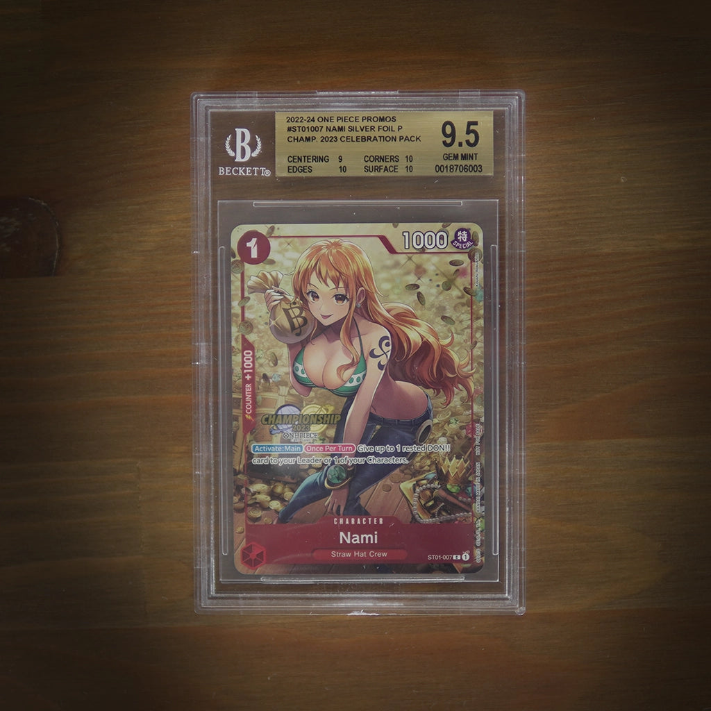 One Piece Nami Silver Foil Championship 2023 Celebration Pack Beckett BGS 9.5