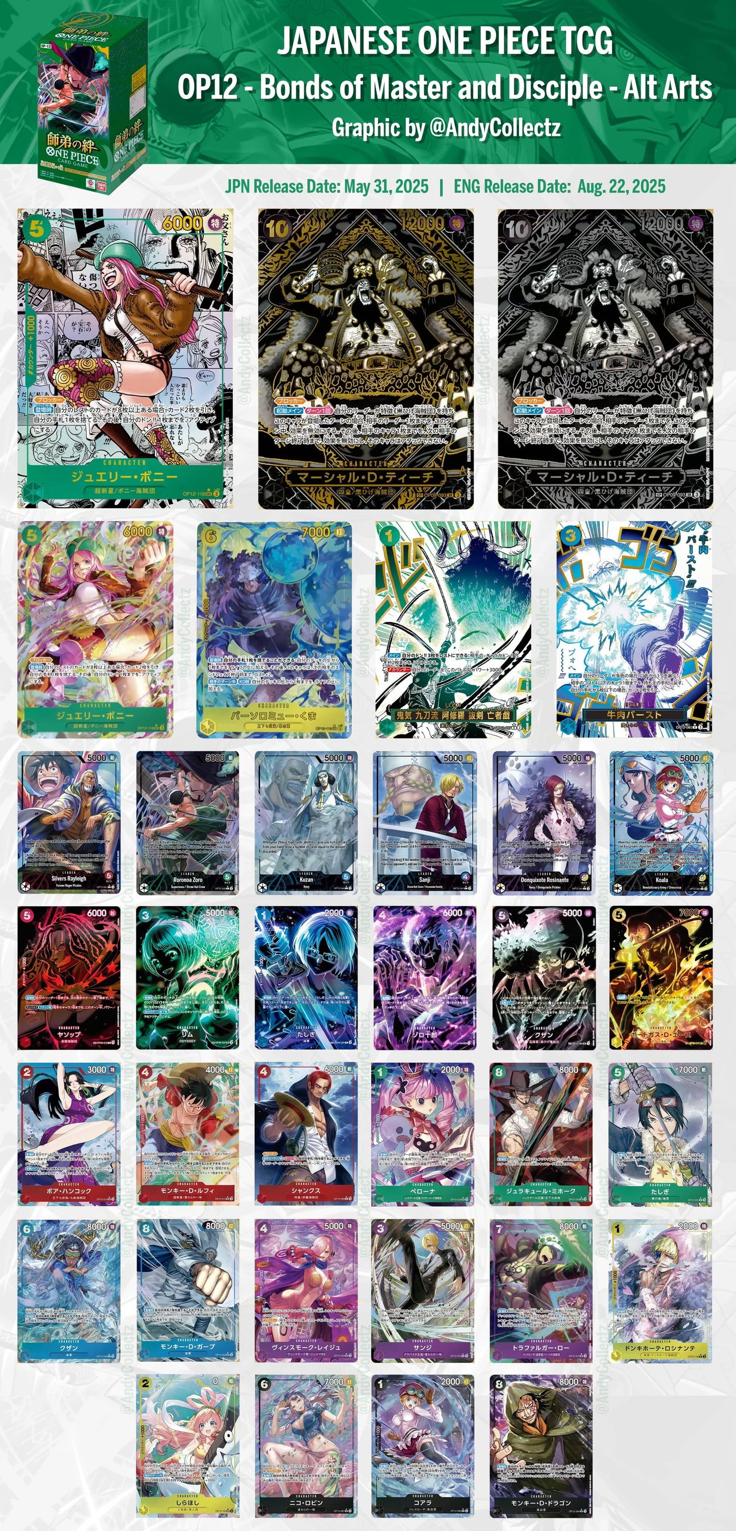 one piece card game legacy of the master card list One Piece
