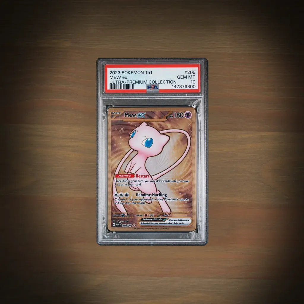Pokemon Mew ex 205/165 151 Ultra-Premium Collection Metal Card PSA 10 Englisch Vorderseite